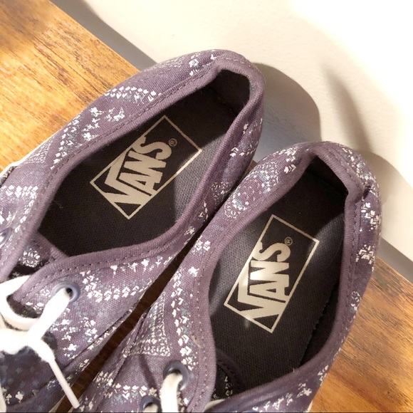 Vans Purple Diamond Design Authentic Vans - Picture 5 of 9